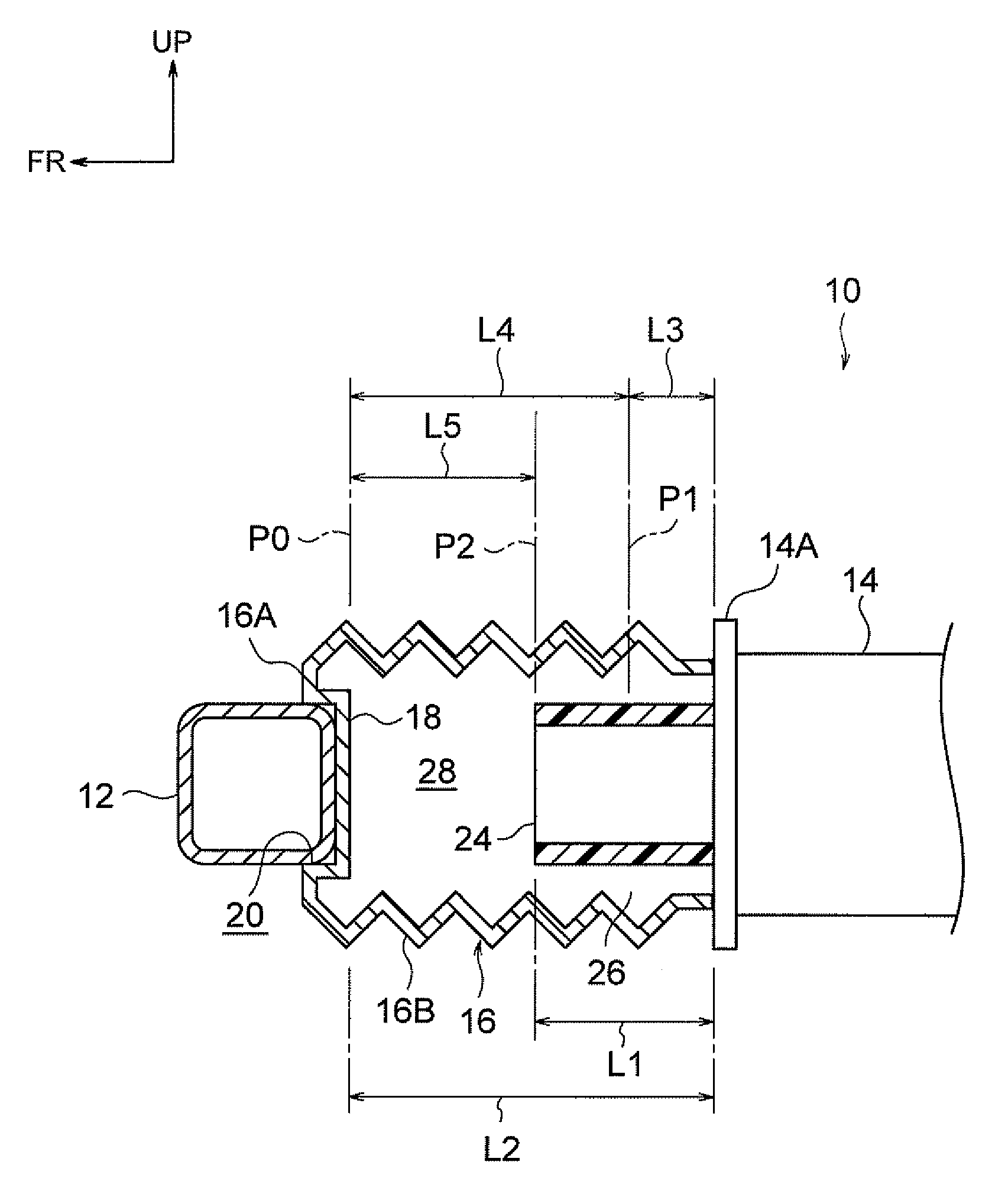 Automobile front portion structure