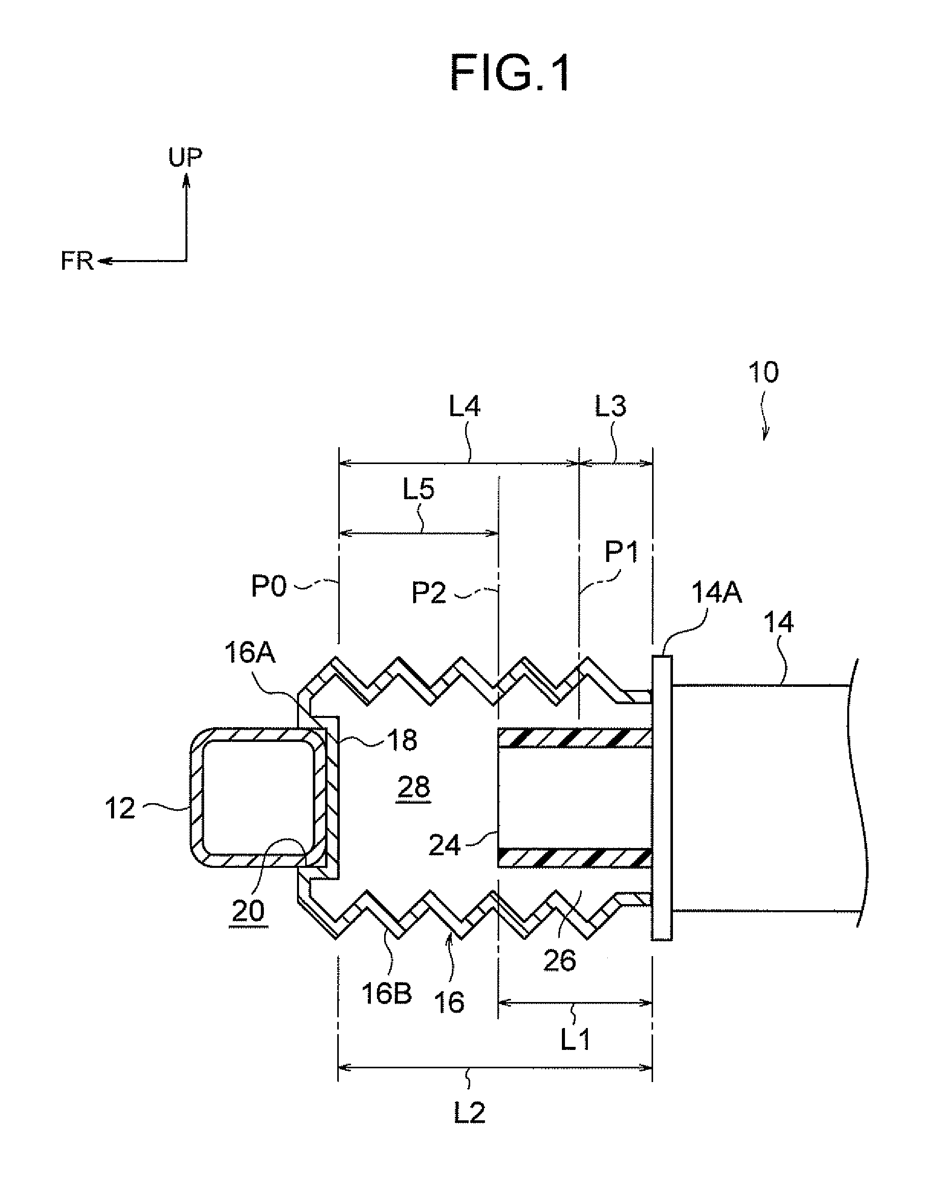 Automobile front portion structure