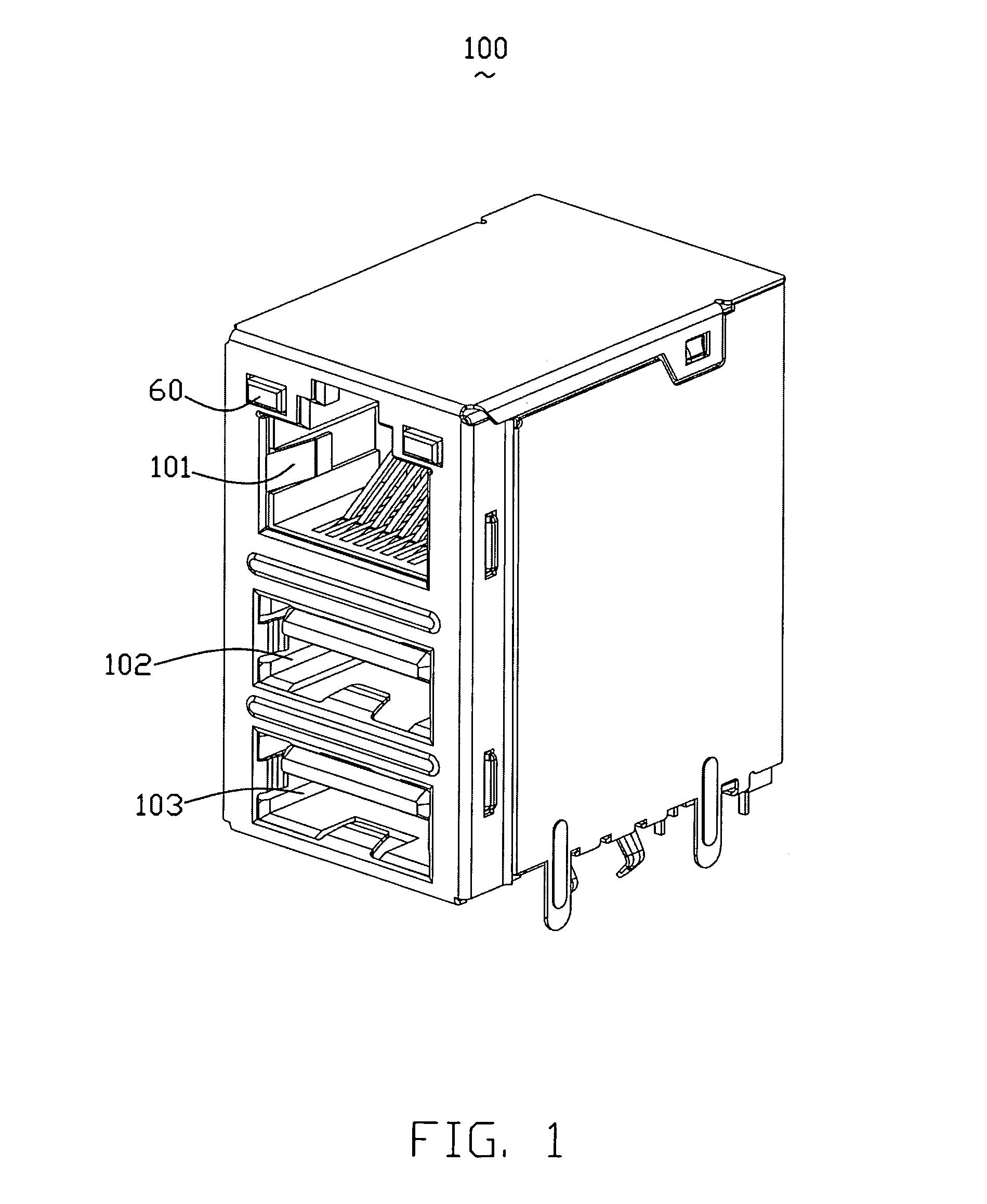 Modular jack having an improved magnetic module