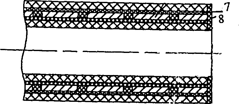 Composite pipe made of non-cross-linking refractory polyethylene and cross-linking polyethylene