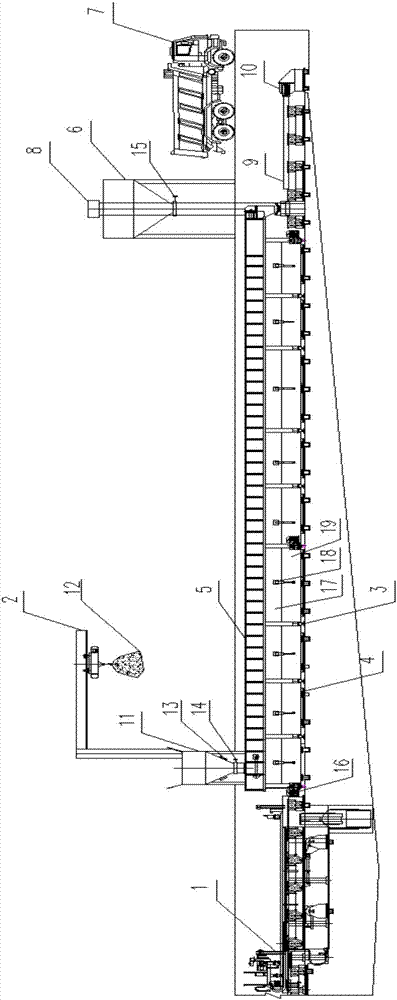 Device and method for drying scales by using slab continuous casting afterheat