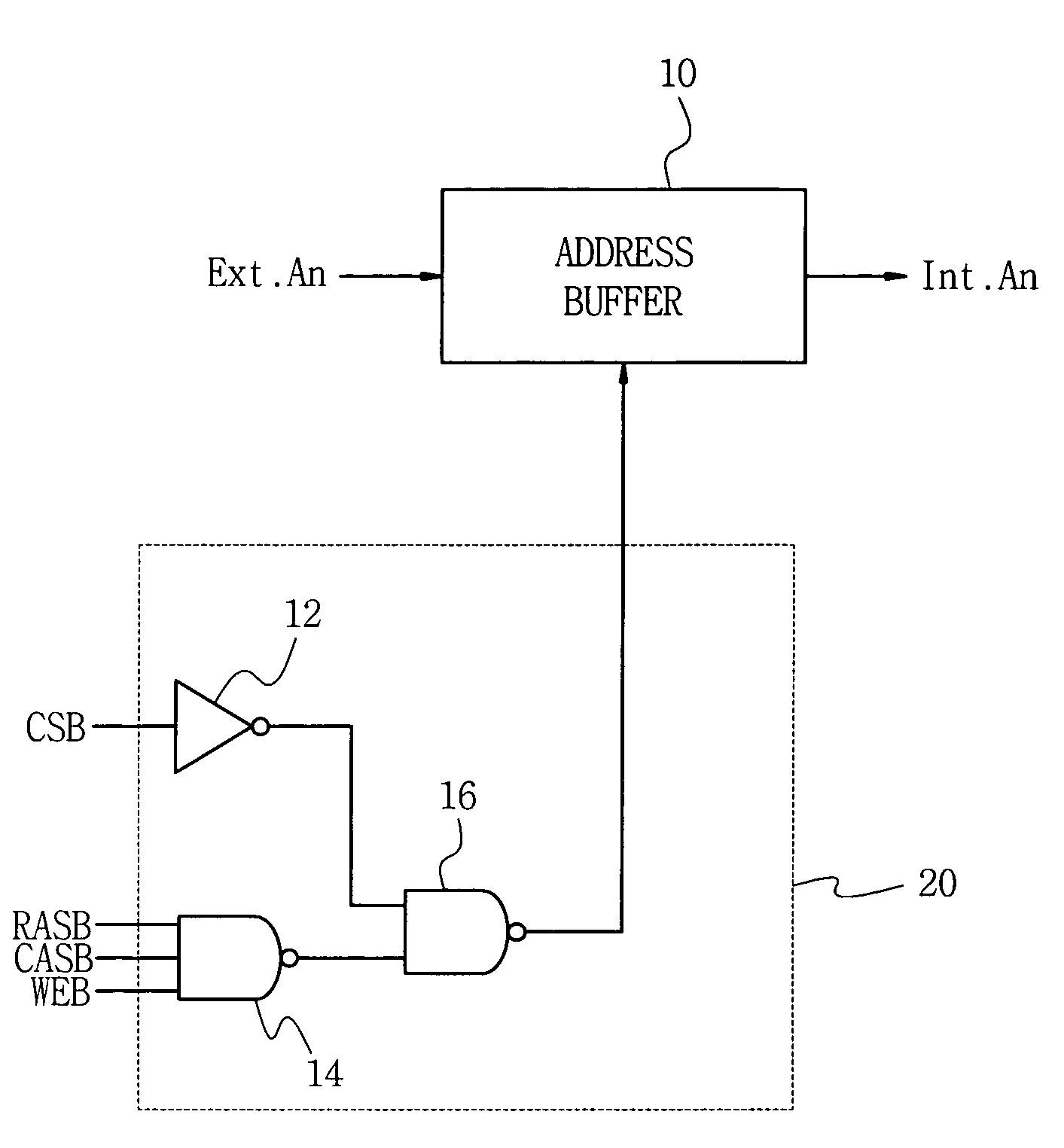 Address buffer circuit and method for controlling the same