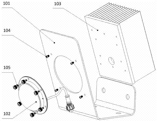 LED (light-emitting diode) tunnel light adopting light housing serving as installation interface bracket structure