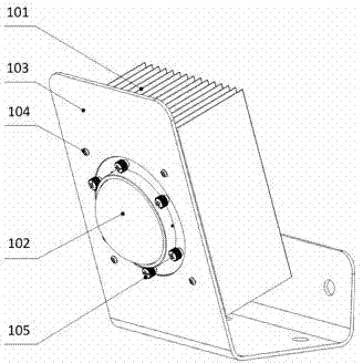 LED (light-emitting diode) tunnel light adopting light housing serving as installation interface bracket structure