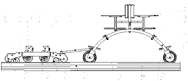 A light rail flaw detection trolley