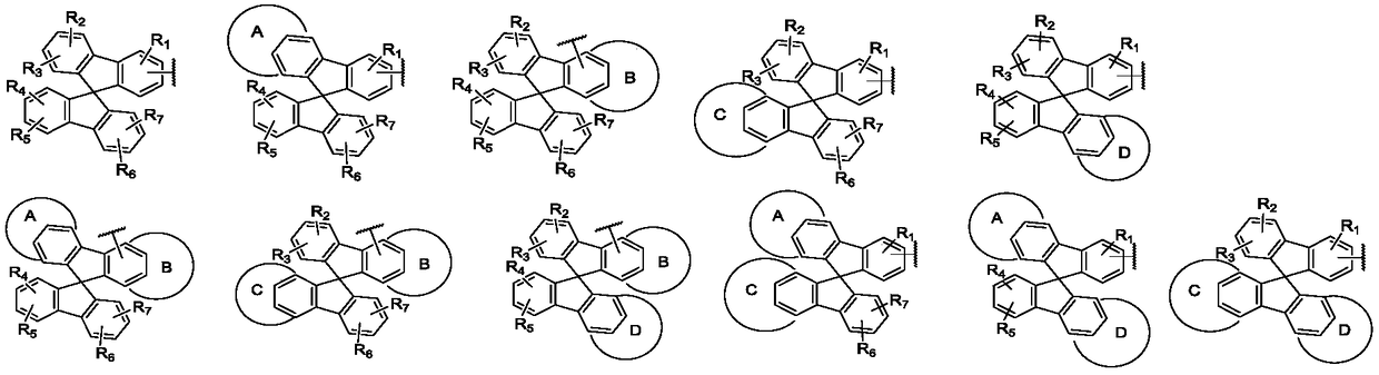 Aromatic amine compound containing 9, 9'-spirobifluorene and dibenzofuran and organic electroluminescent device thereof