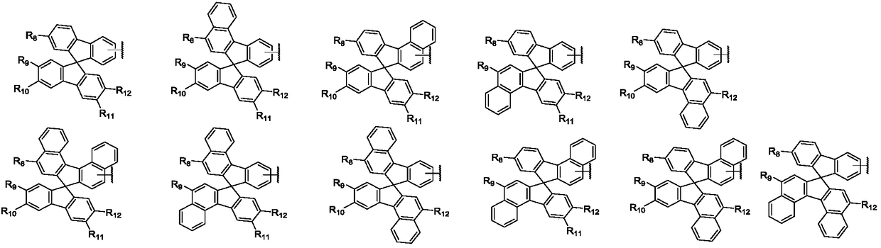 Aromatic amine compound containing 9, 9'-spirobifluorene and dibenzofuran and organic electroluminescent device thereof