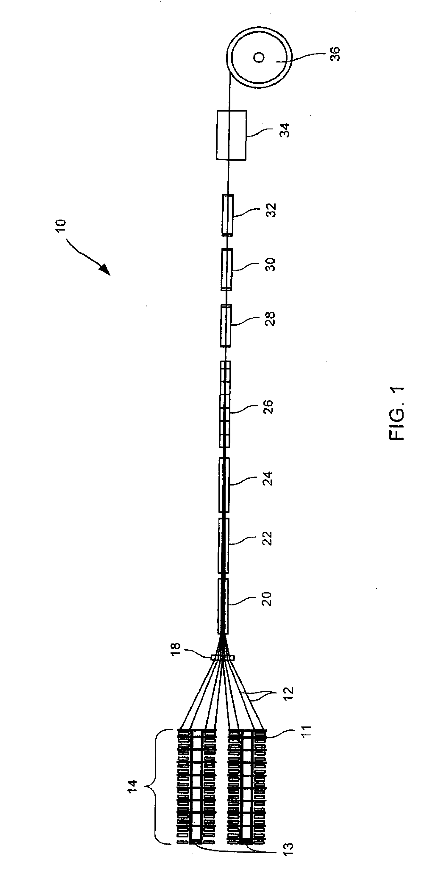 Method for the manufacture of a composite core for an electrical cable