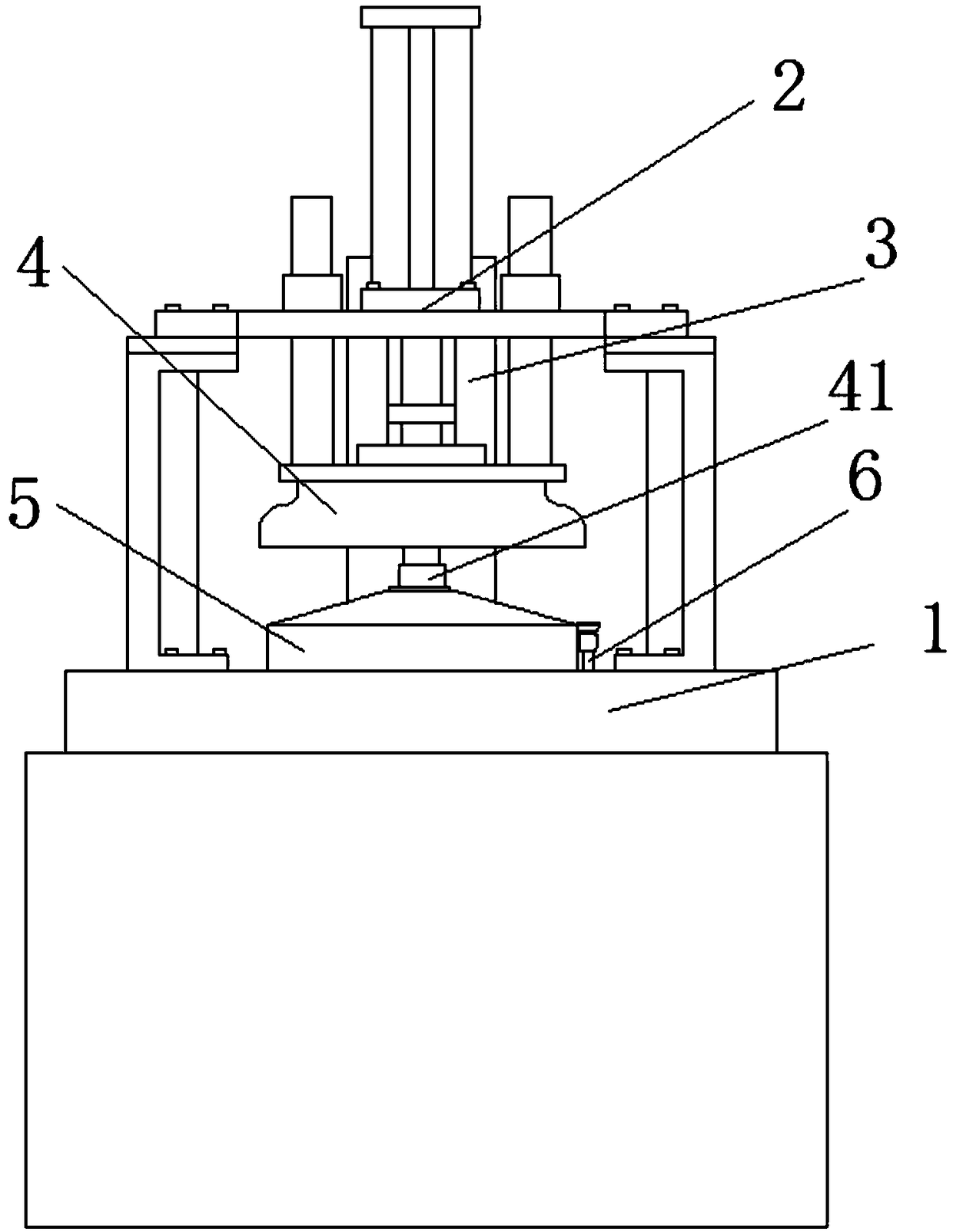 Mold pressing device for round automobile ornaments