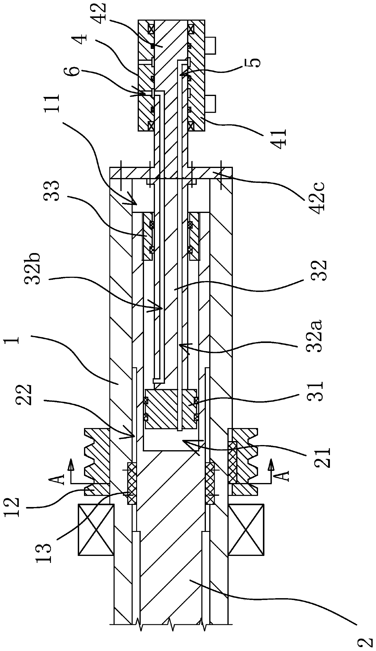 Mechanism capable of simultaneously performing circumferential rotation and axial movement