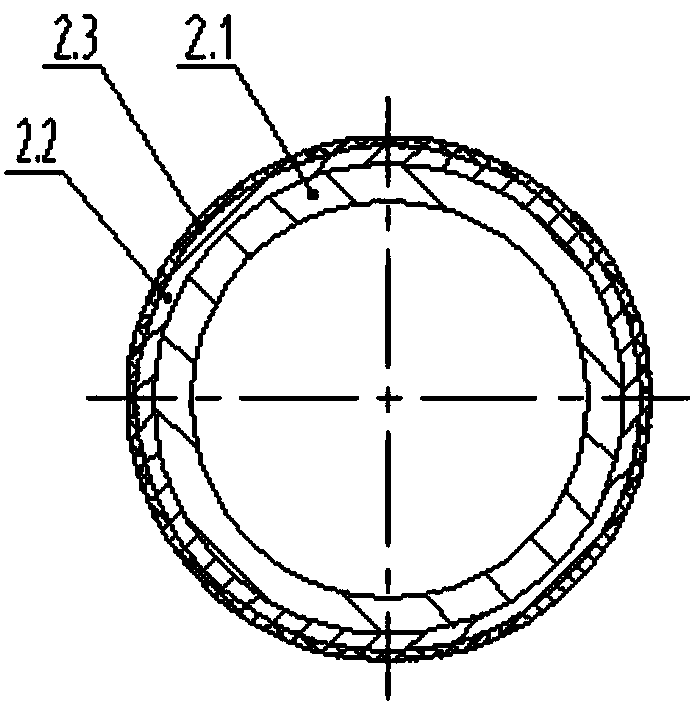 Composite roller barrel of cloth guide roller