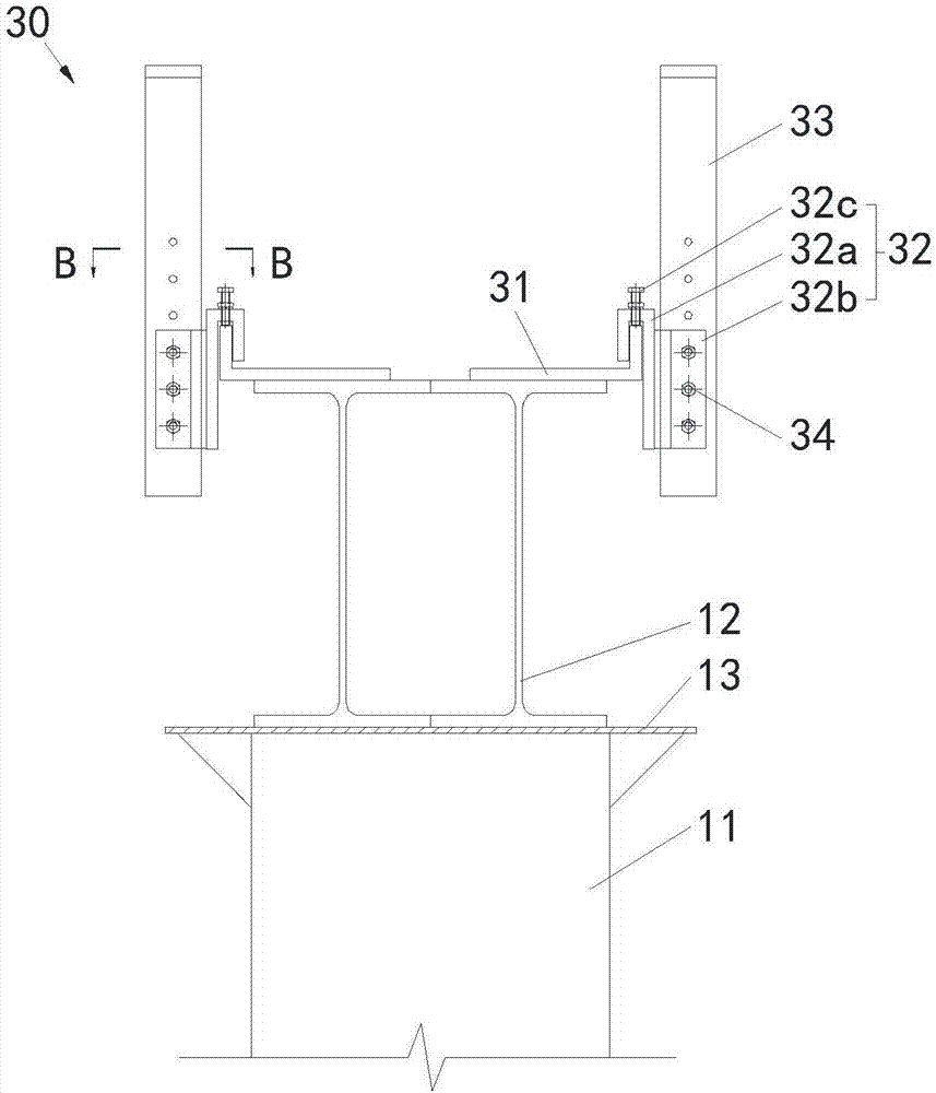 Height adjustment device of temporary support and use method of height adjustment device