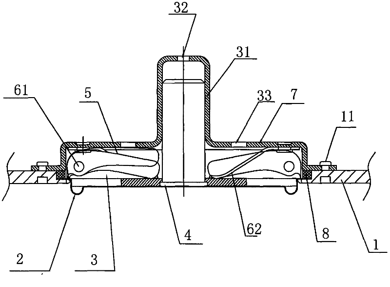 Elastic control piercing explosion protection device