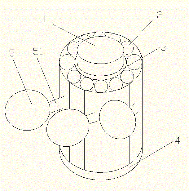 Mechanical rotating multihole pen basket