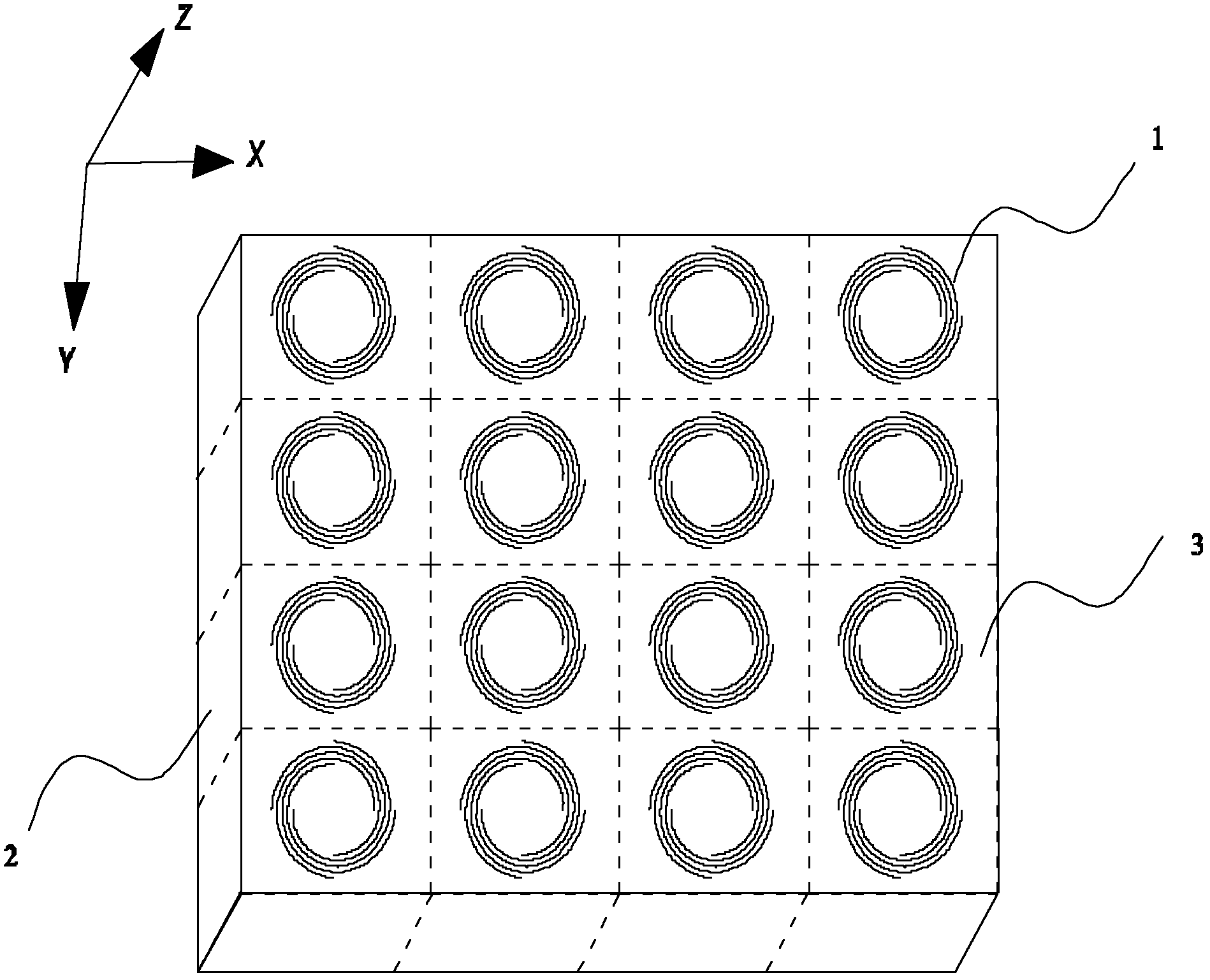 Negative magnetic permeability metamaterial