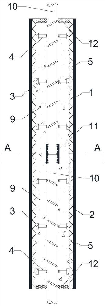 A slip spliced ​​full grout sleeve