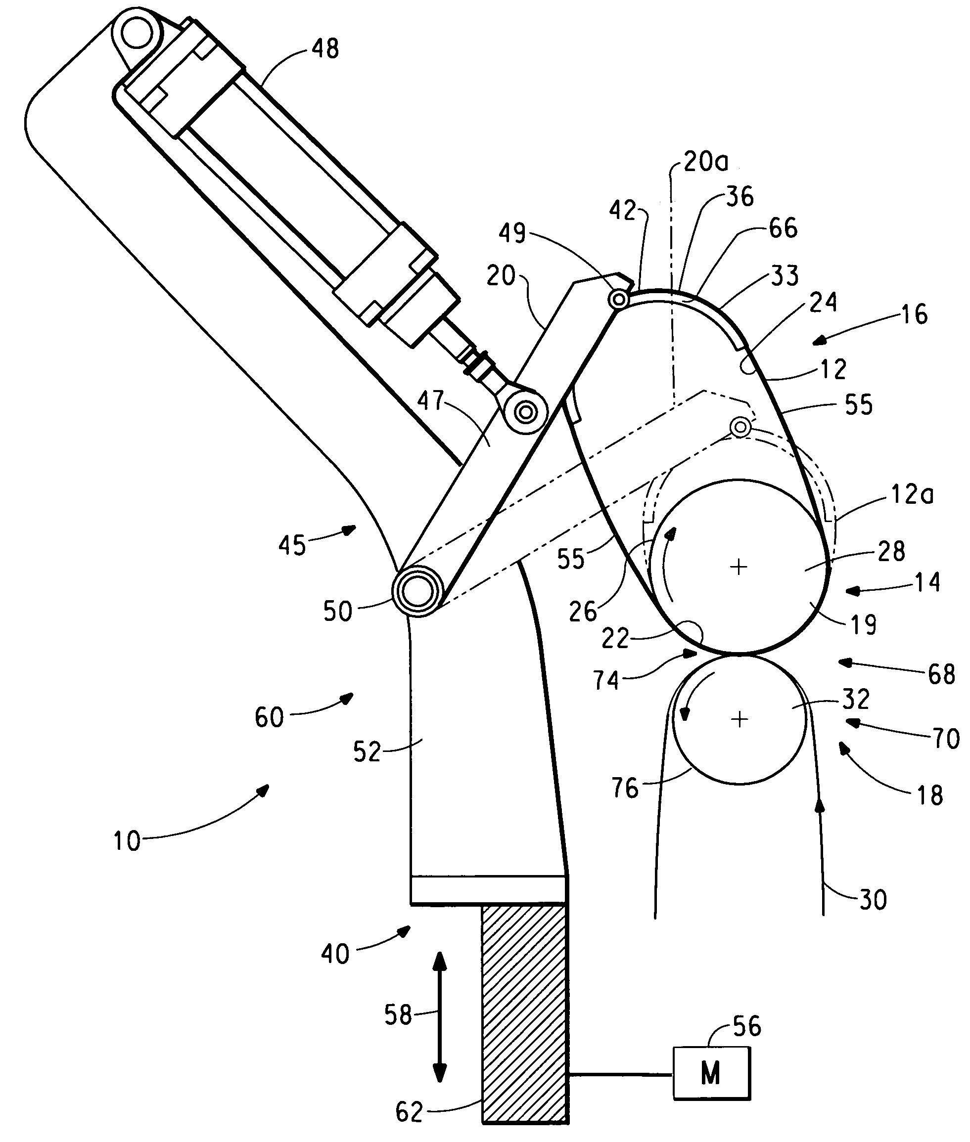 Apparatus and process for forming a printing form having a cylindrical support