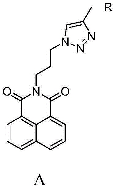 Synthesis and application of naphthalimide derivative containing 1,2,3-triazole on amide side chain