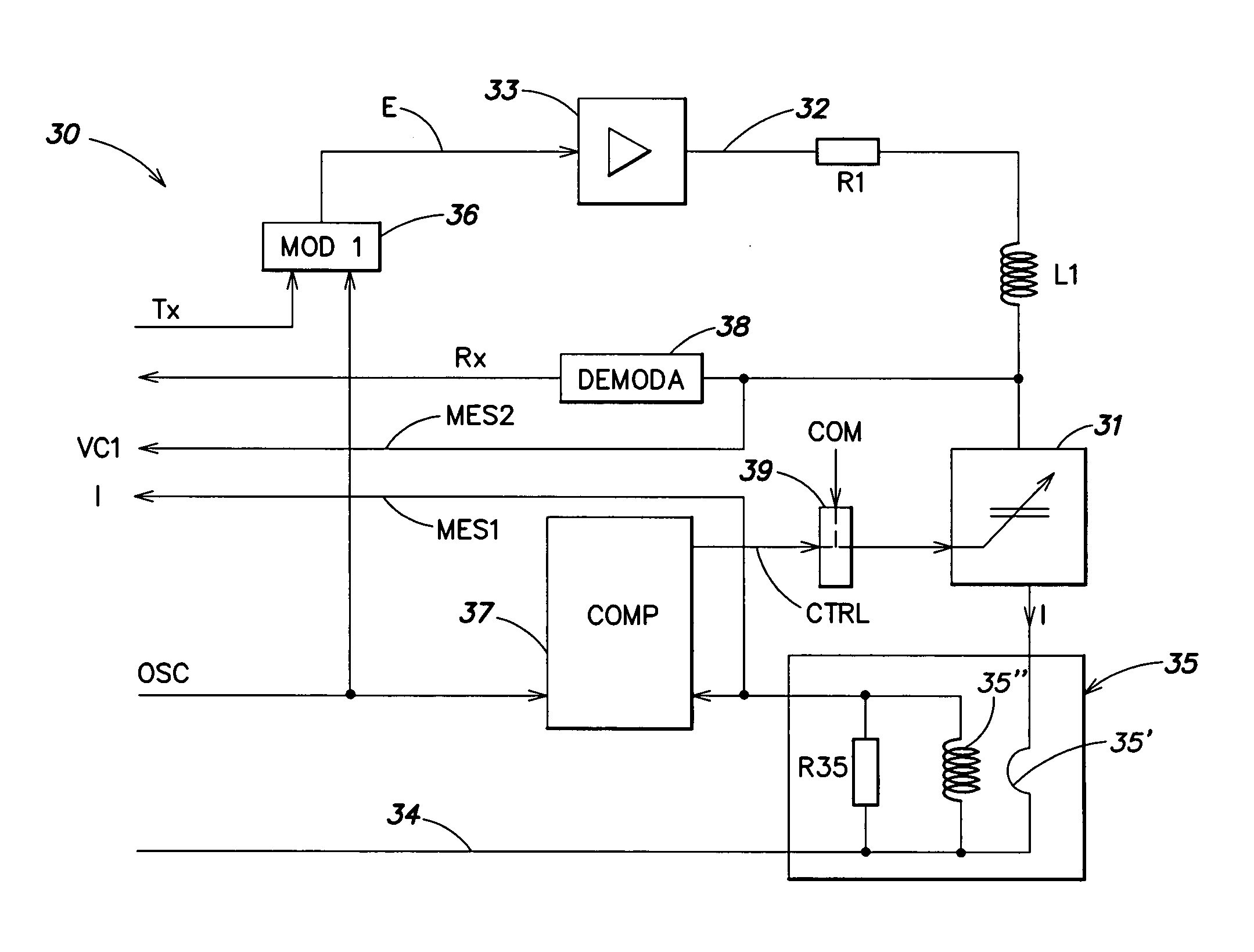 Validation of the presence of an electromagnetic transponder in the field of an amplitude demodulation reader