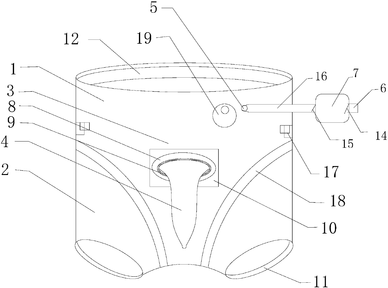 An inflatable split connection boxer deformation T-shaped safety pants