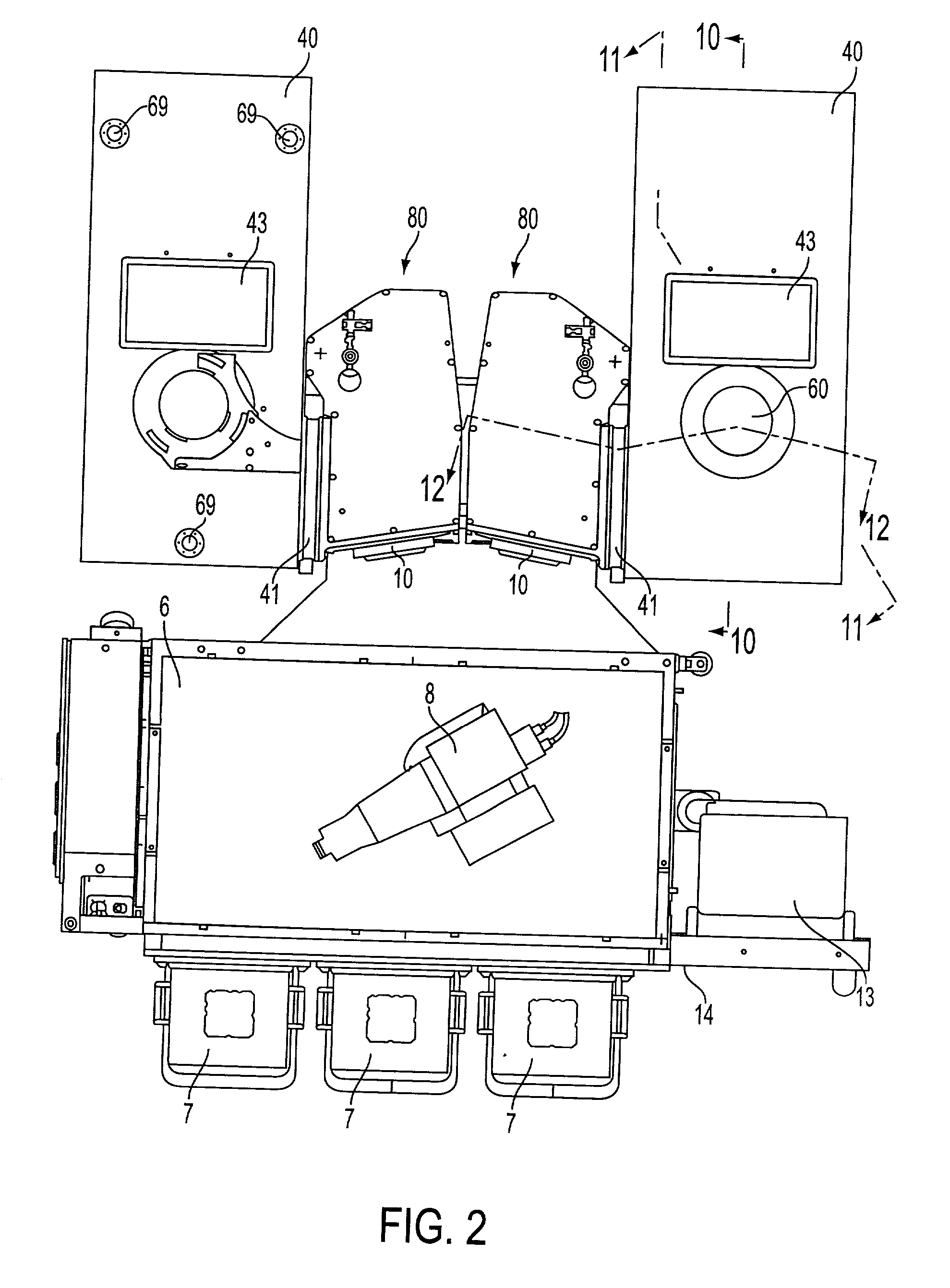 Semiconductor wafer processing system with vertically-stacked process chambers and single-axis dual-wafer transfer system