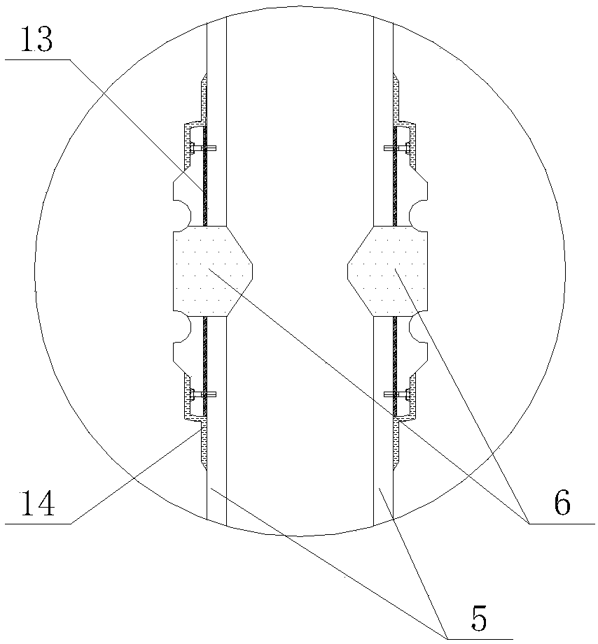 Test pipe for testing internal force of reinforced concrete cast-in-place pile and installing method thereof