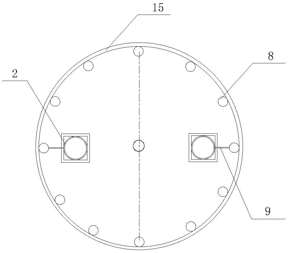 Test pipe for testing internal force of reinforced concrete cast-in-place pile and installing method thereof