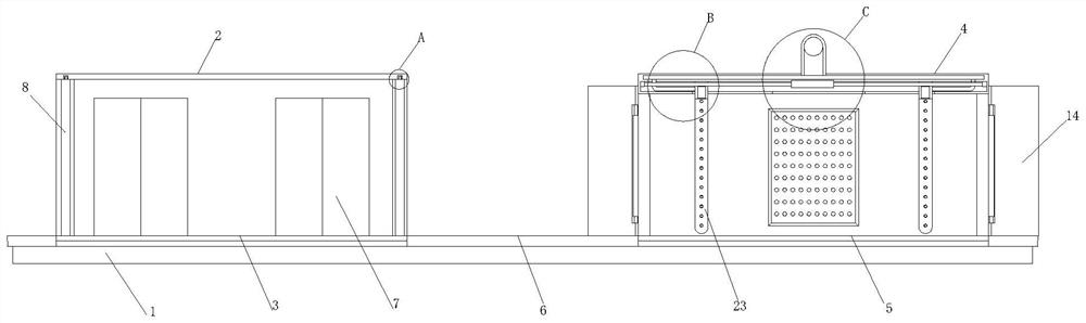 Integral spraying production line suitable for large equipment shell