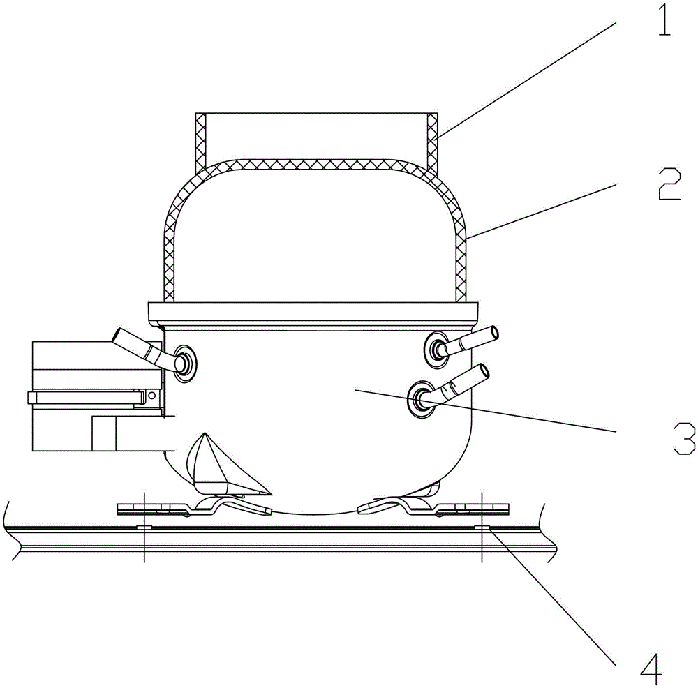 Compressor with water pan