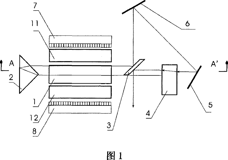 Ring mixed cavity solid slat laser with back wave suppression