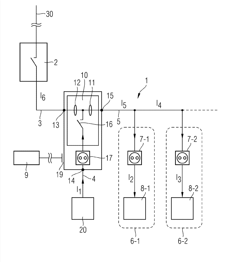 Feed overload protection device and device used for current monitoring