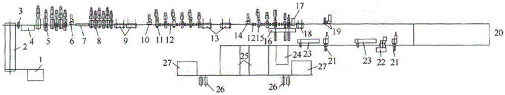 Method for producing titanium and titanium alloy rods by hot continuous rolling