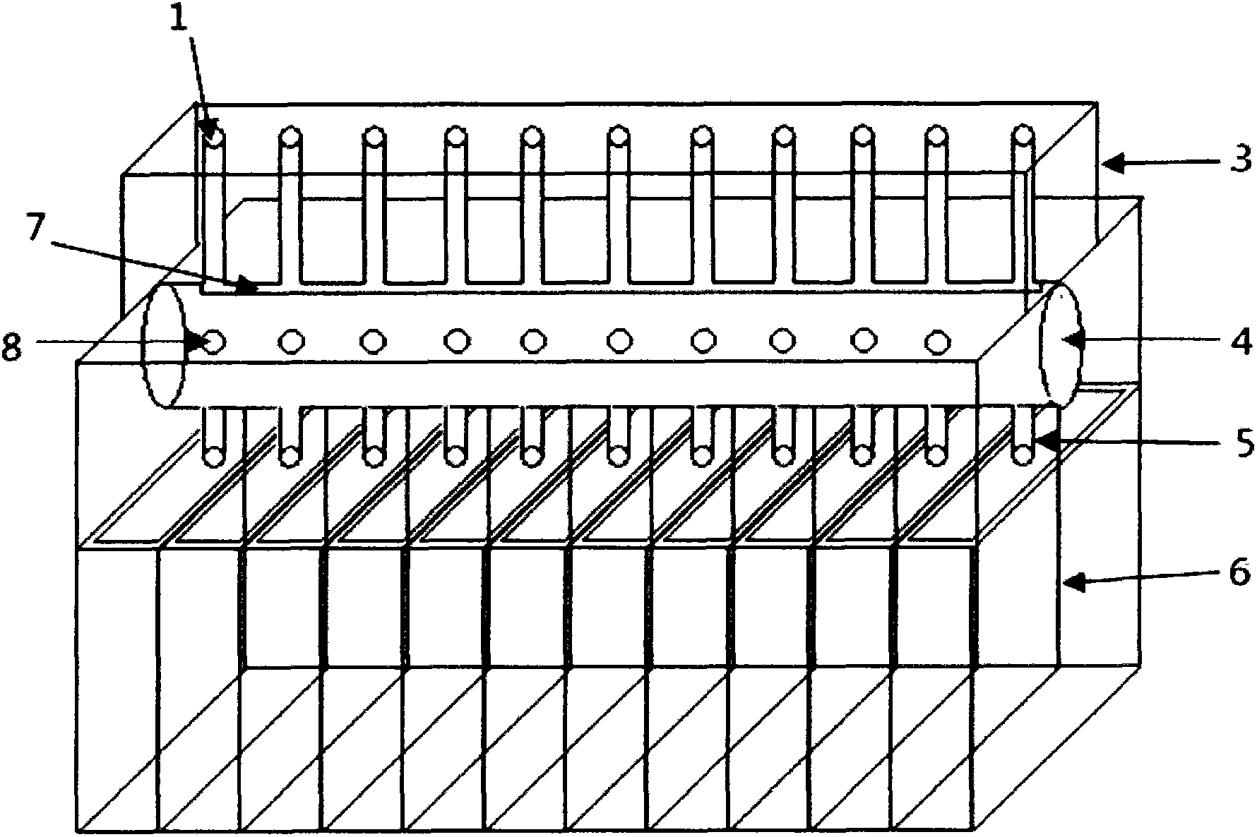 Multichannel liquid sample reagent rapid charging reactor