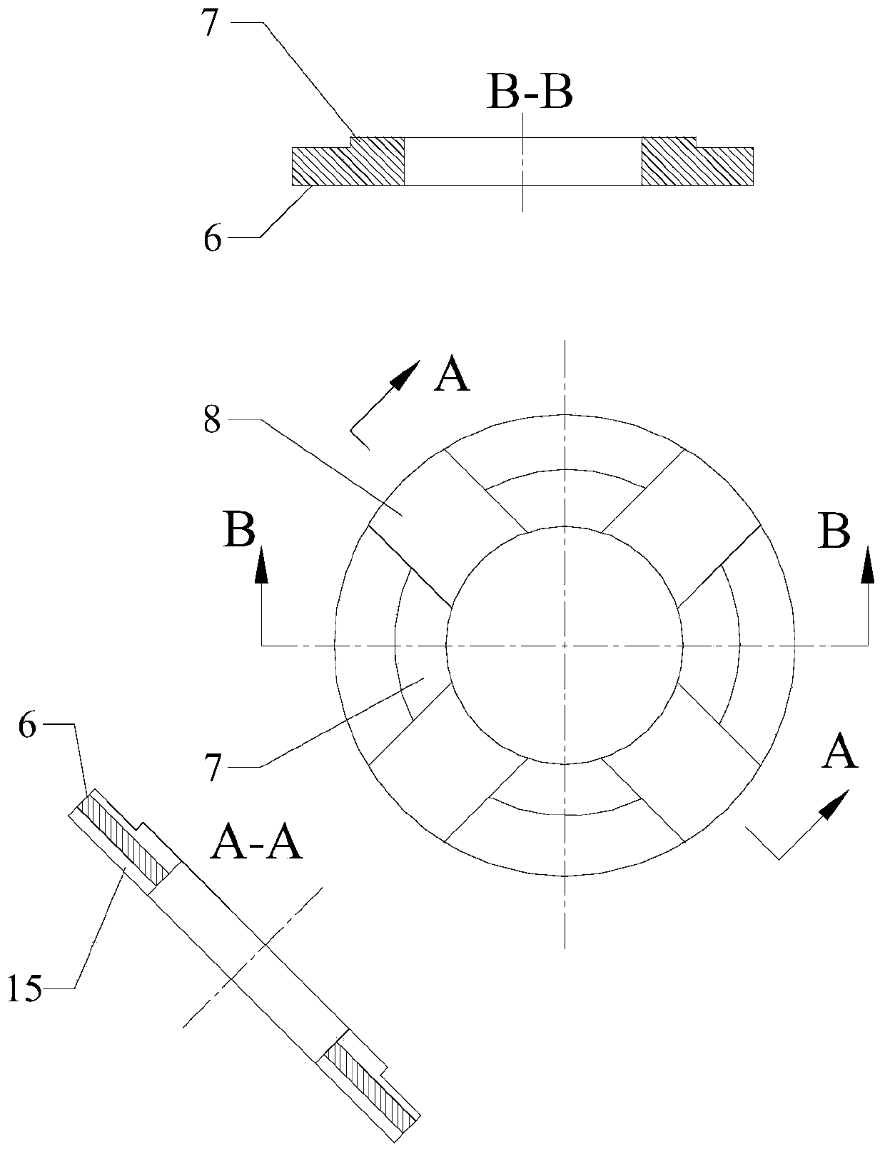 A fixture for electron beam welding of multi-stage integral blisks