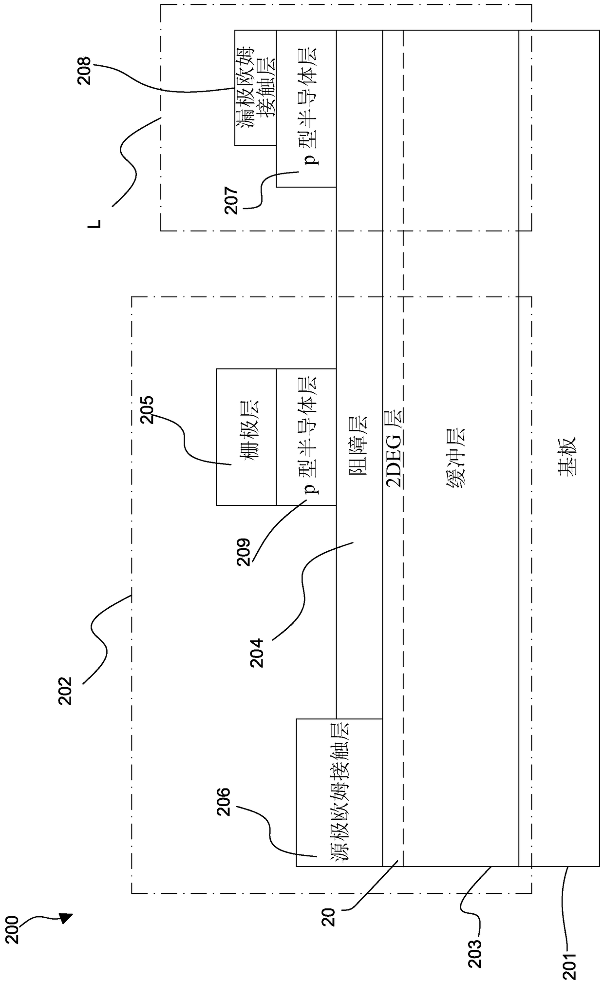 Structure of High Electron Mobility Light Emitting Transistor