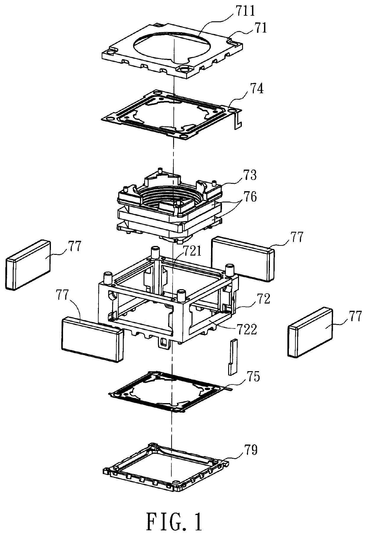 Moving-coil closed-loop auto-focusing camera module with low magnetic interference