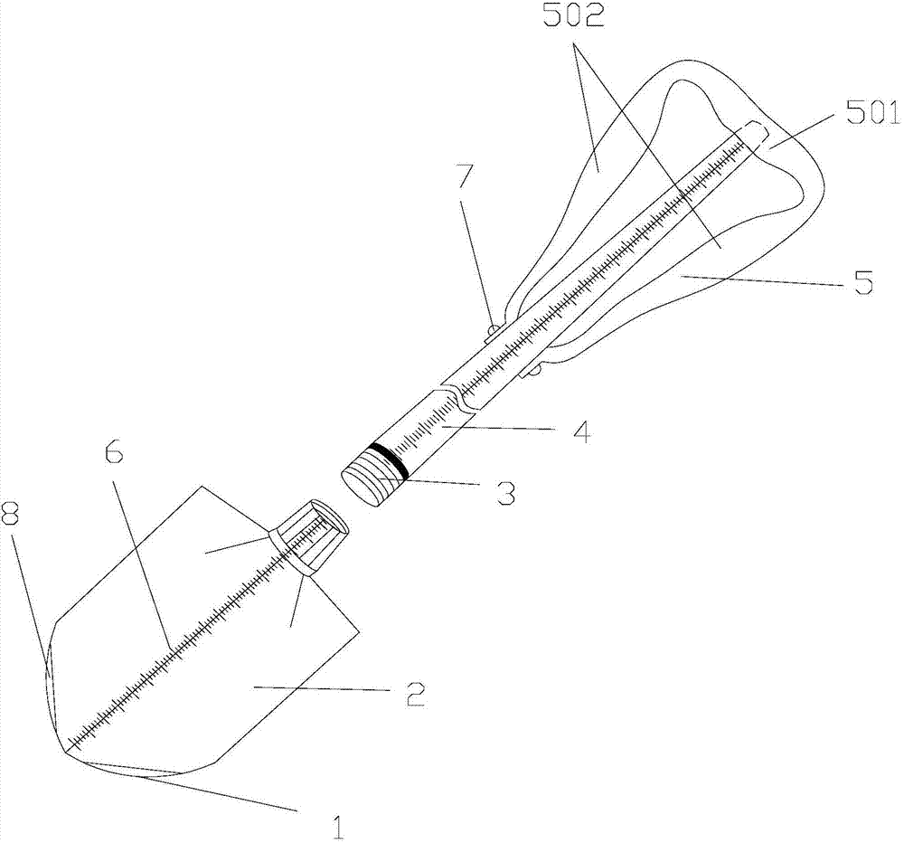 Conveniently-hand-held multifunctional spade