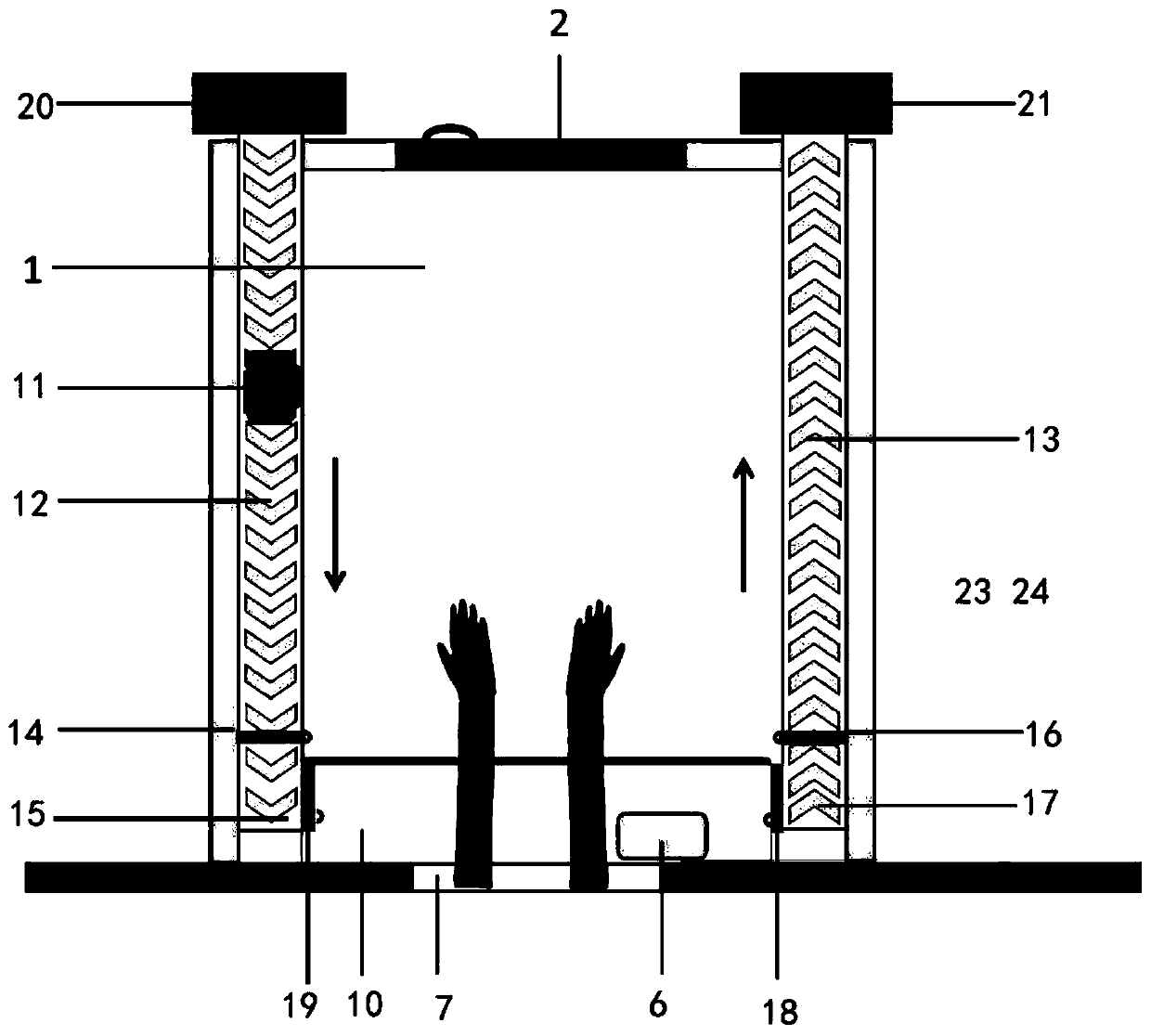 Medical negative pressure sample sampling cabin and sampling method