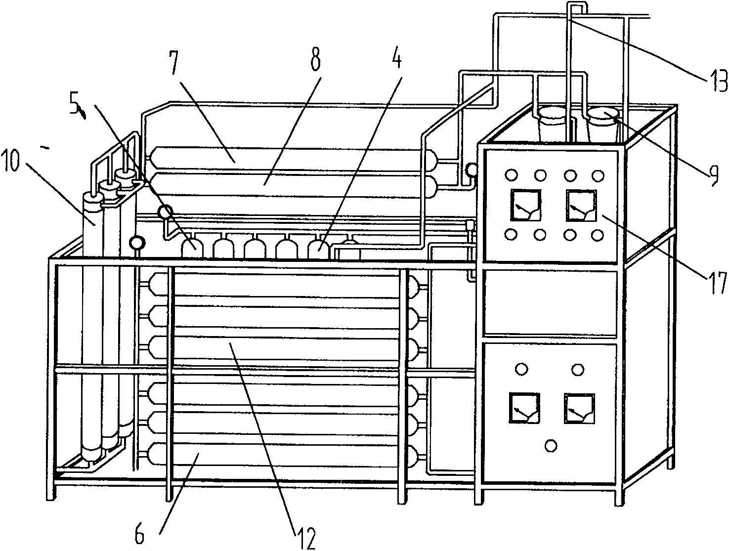 Impulsive discharge water treatment device