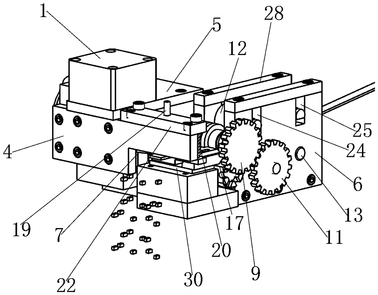 A pelletizing device