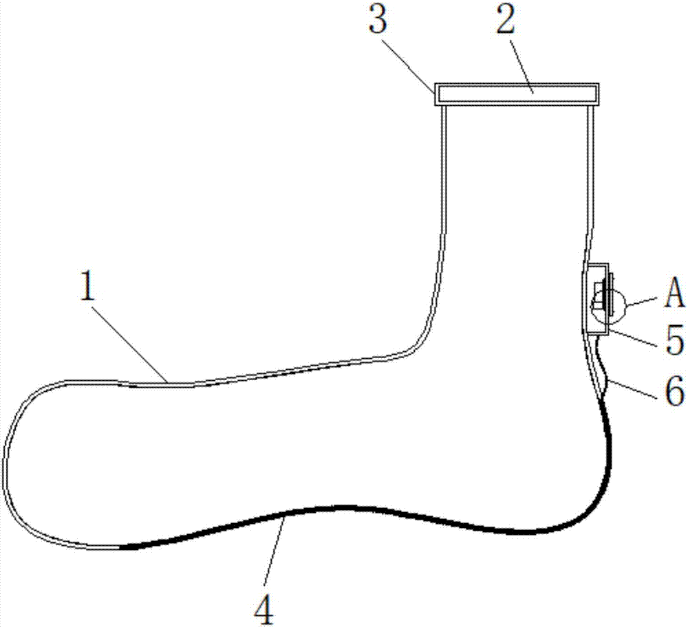 Warmth keeping sock with physical therapy function