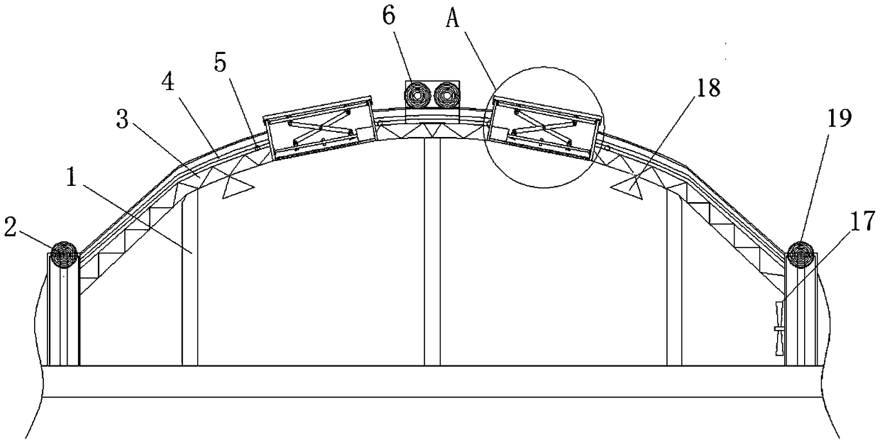 Large-span multifunctional plastic greenhouse