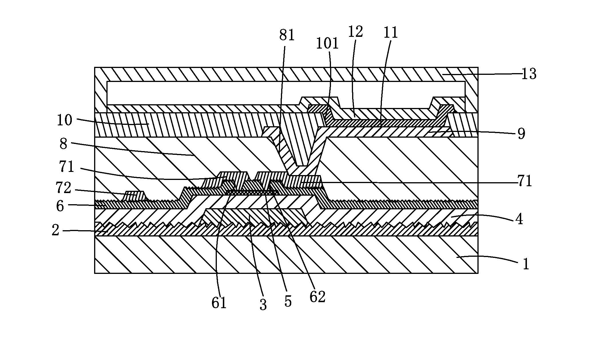 Method for manufacturing amoled display device and structure thereof