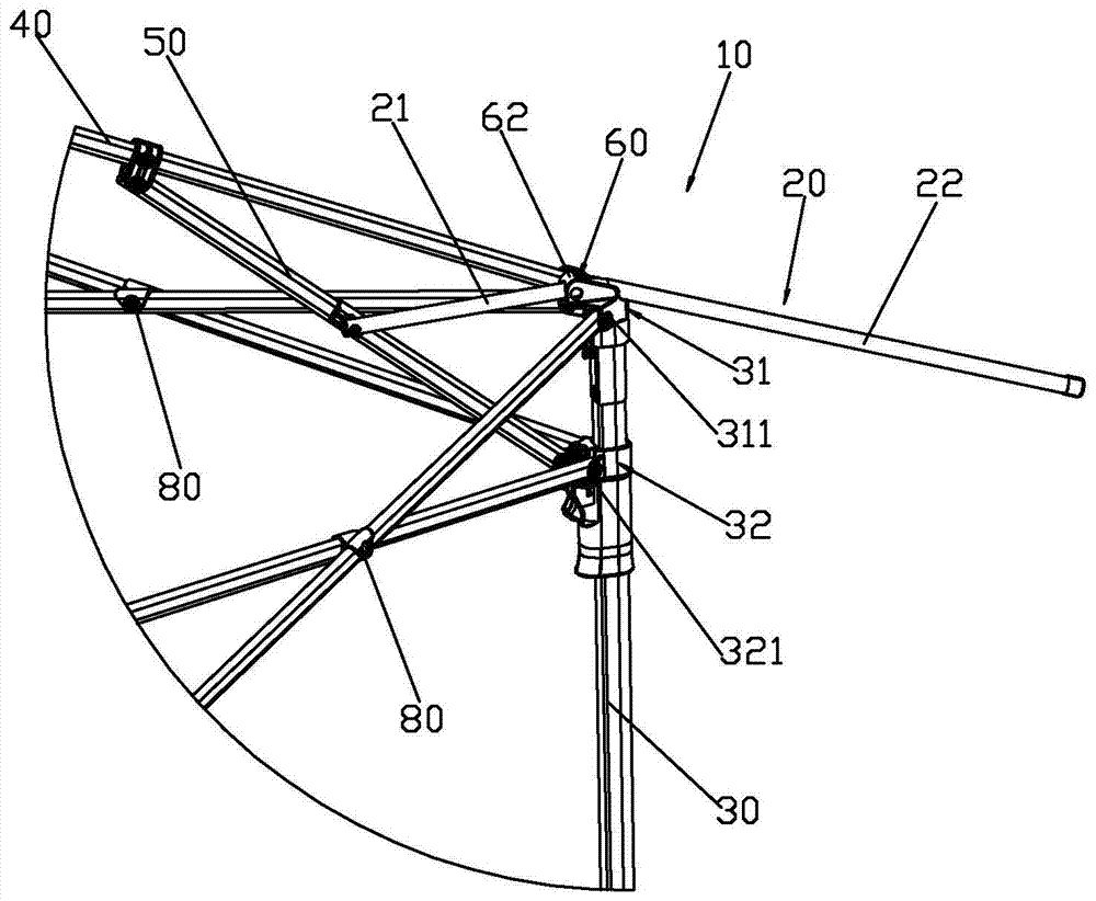 Folding tent eave frame mechanism