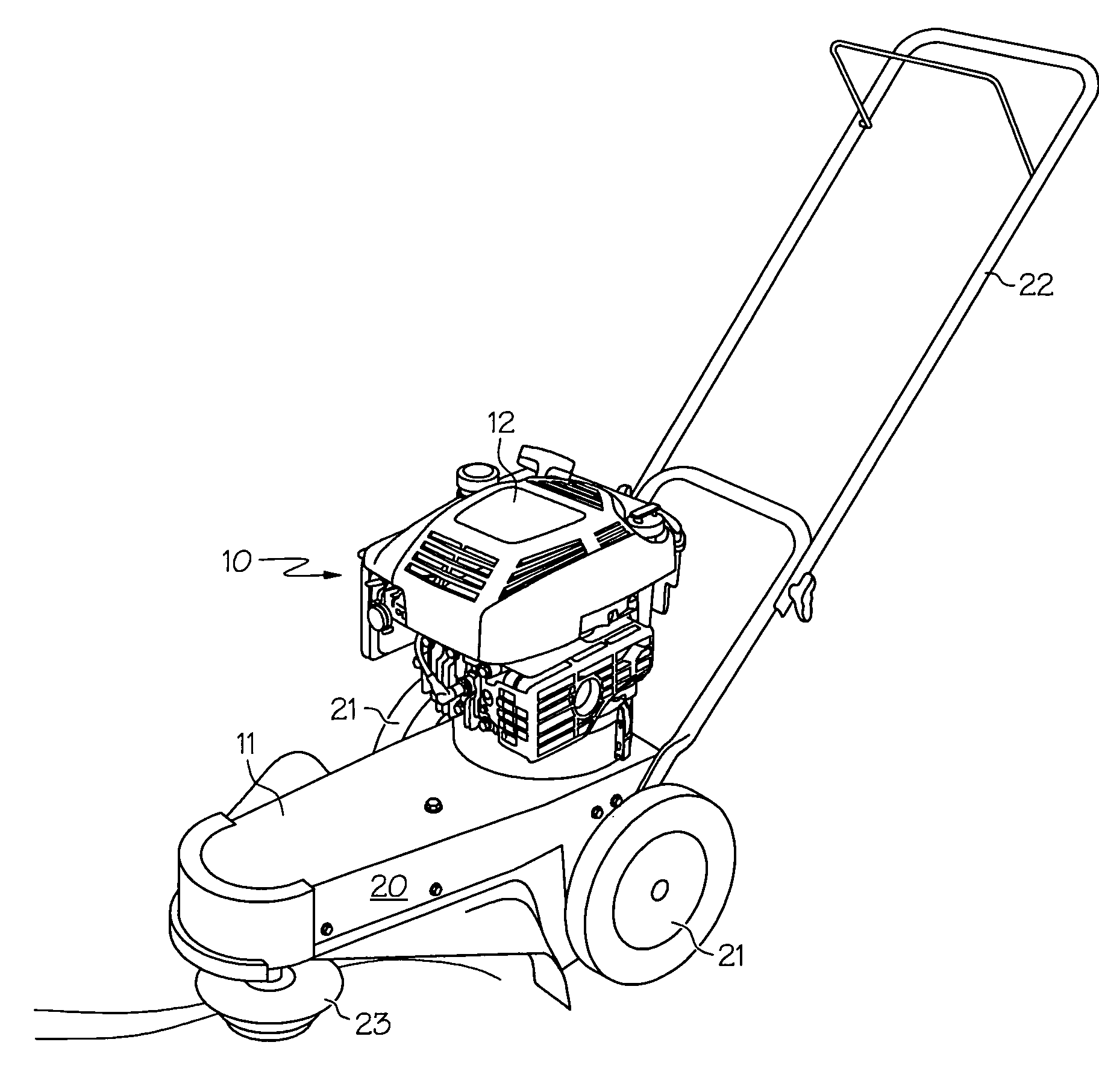 Power equipment with a singular motor