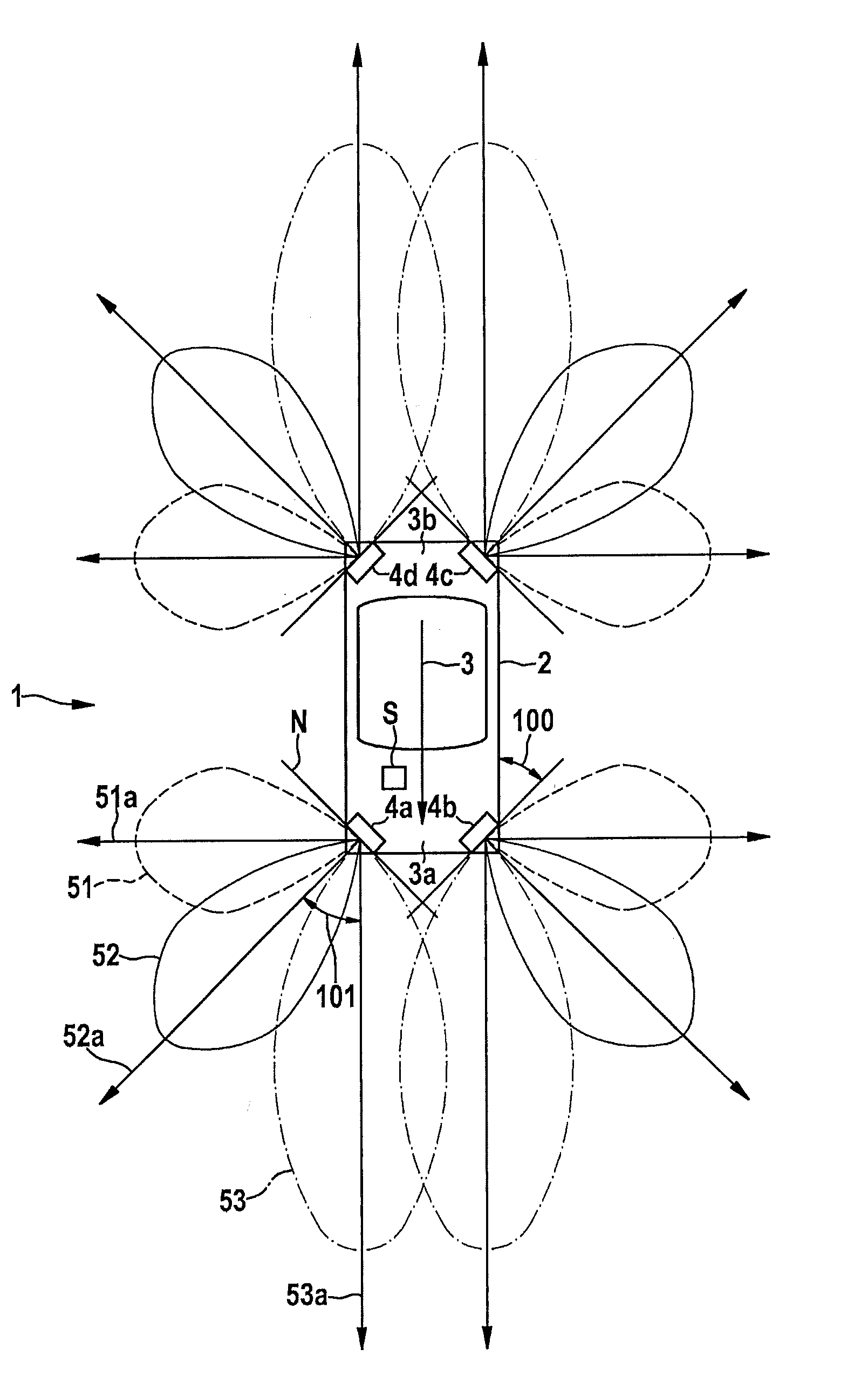 Radar system for motor vehicles, and motor vehicle having a radar system