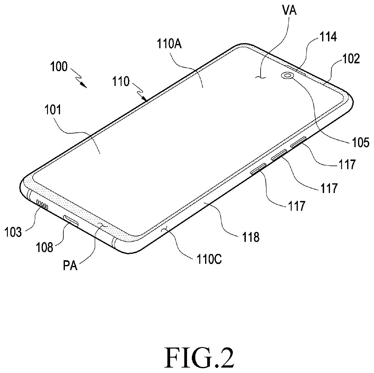 Electronic device including acoustic waveguide