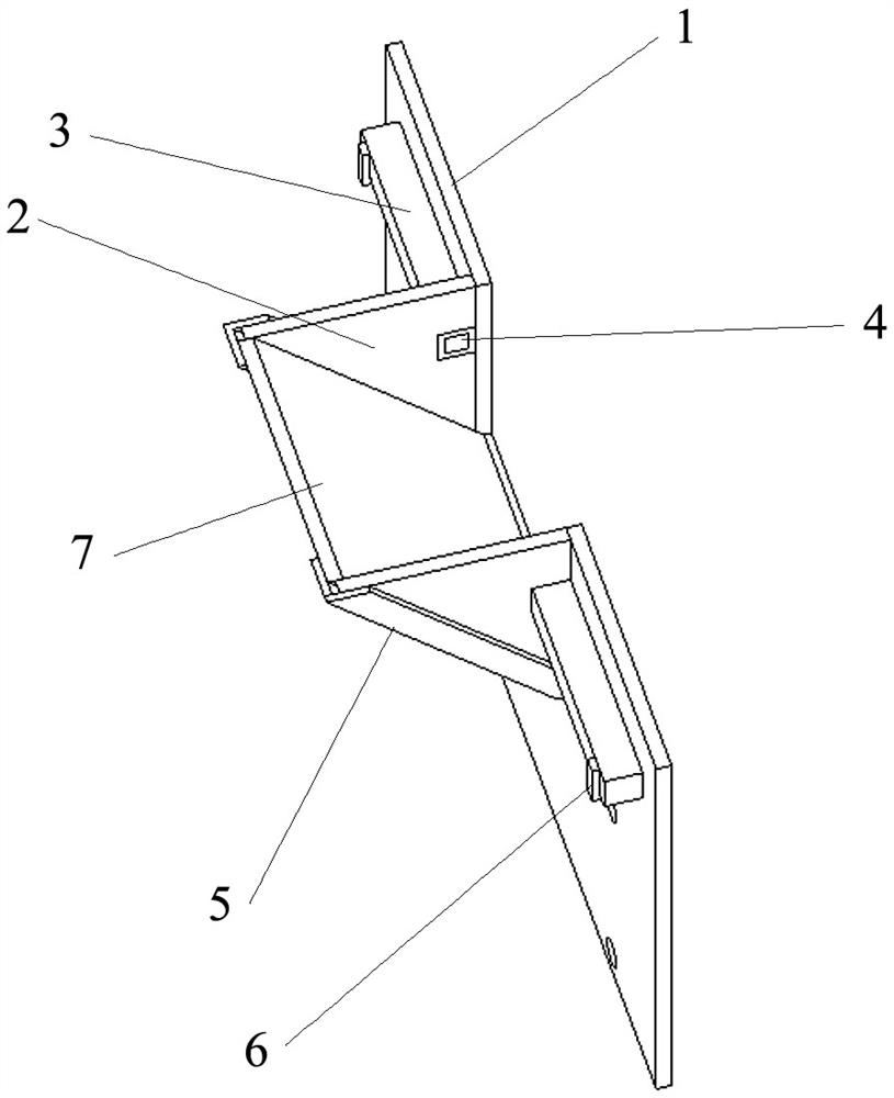 Cast-in-place column top closed horn mouth device and construction method thereof