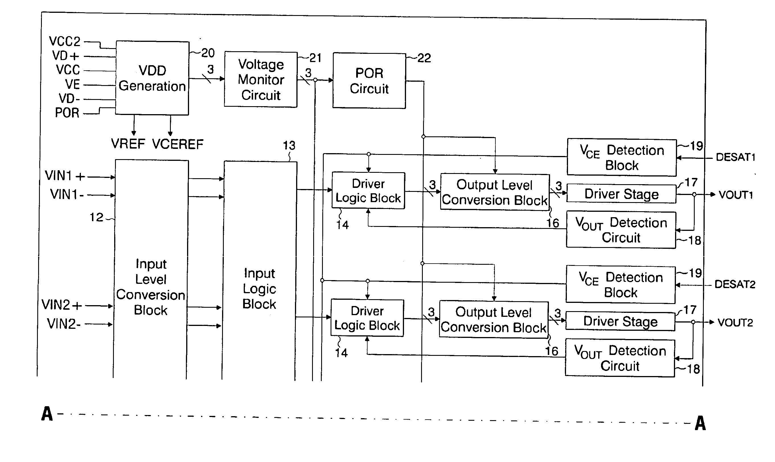 Semiconductor component for controlling power semiconductor switches