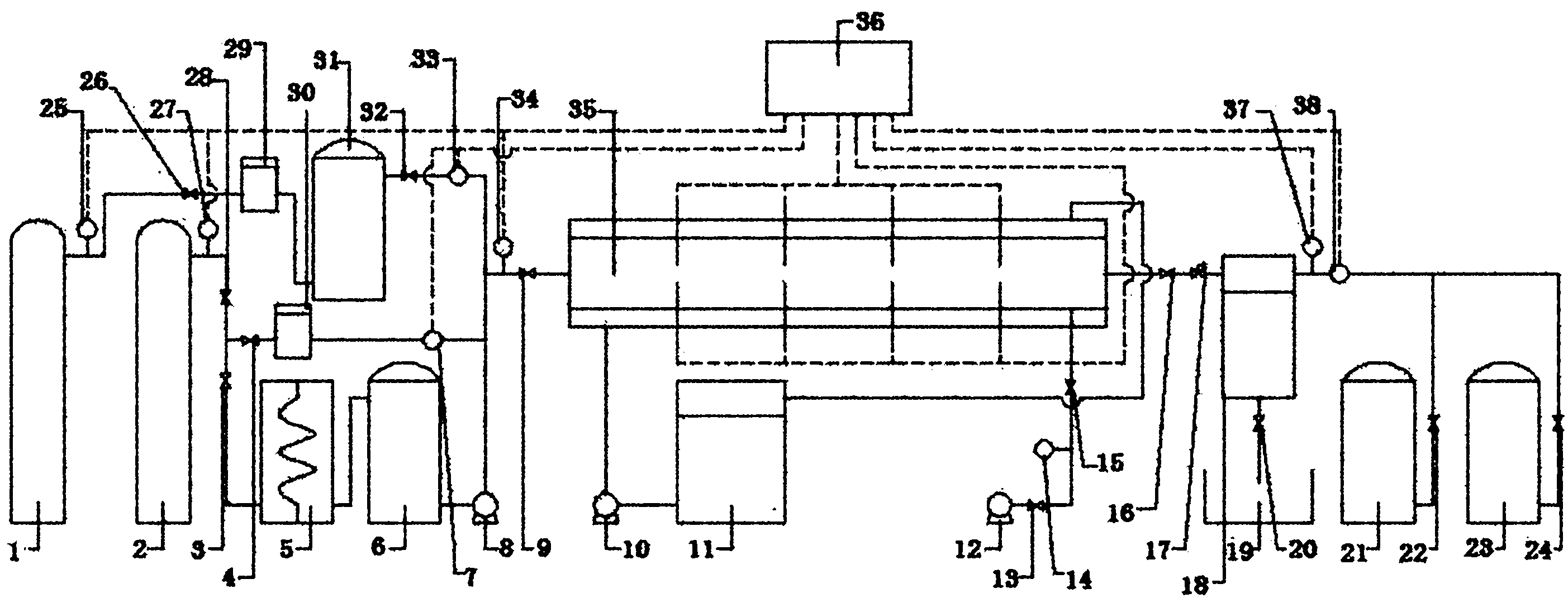 Experiment simulation system for exploiting natural gas hydrate by using CO2